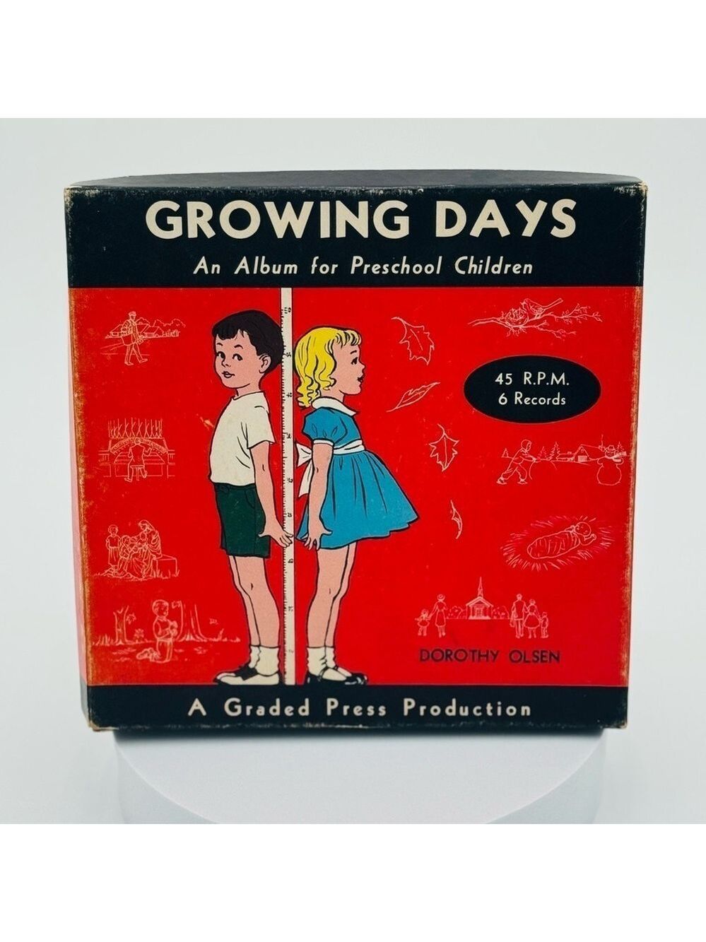 1960's Growing Days/6 Children's Vinyl Records/Mid Century/Box Set/Album/